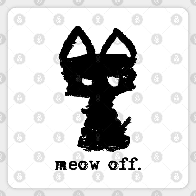 Meowfistofele the black cat – Meow off Sticker by Saputello